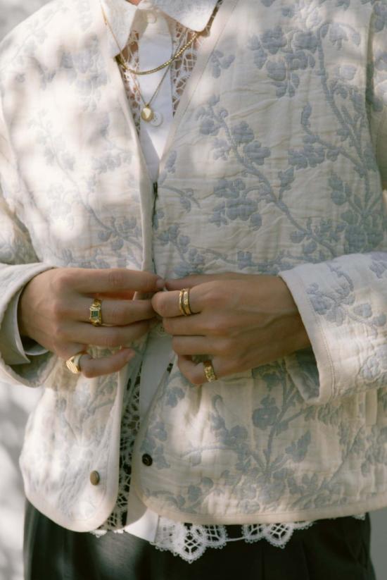  제스 미니 코트 아가베 퀼팅  벨플라워 - JESS MEANY