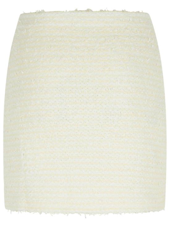  셀프 포트레이트 숏 스커트 부클 코튼 블렌드 미니스커트 크림 - SELF PORTRAIT