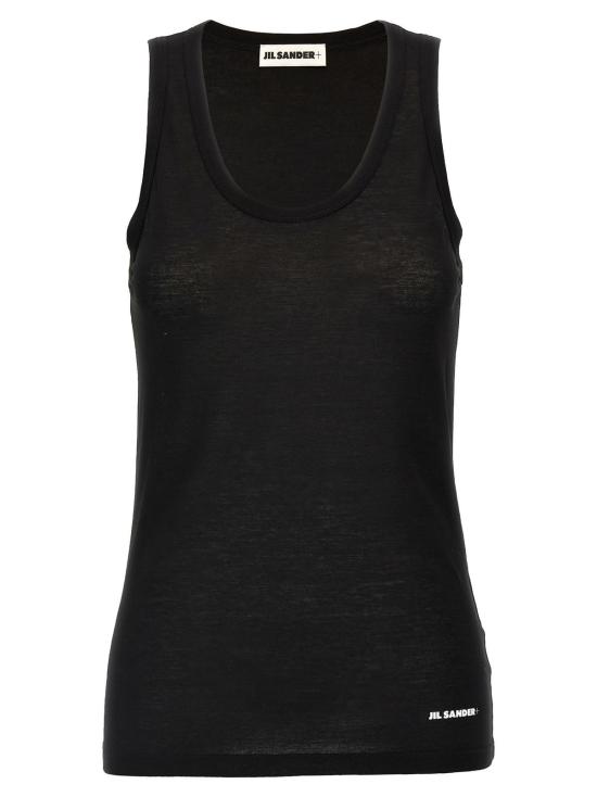  질샌더 민소매 티셔츠 질 샌더 로고