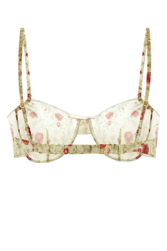  프라다 민소매 티셔츠 프린트 나일론 크롭탑 로쏘 - PRADA