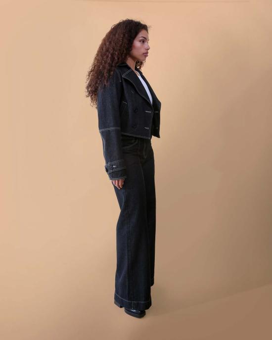  Leigh NY 트렌치 코트 리 니 케일라 크롭 트렌치 - OTHER BRANDS