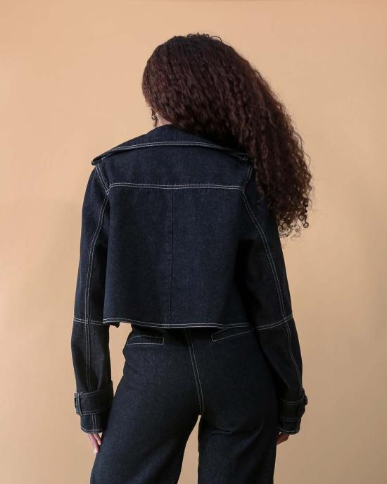  Leigh NY 트렌치 코트 리 니 케일라 크롭 트렌치 - OTHER BRANDS