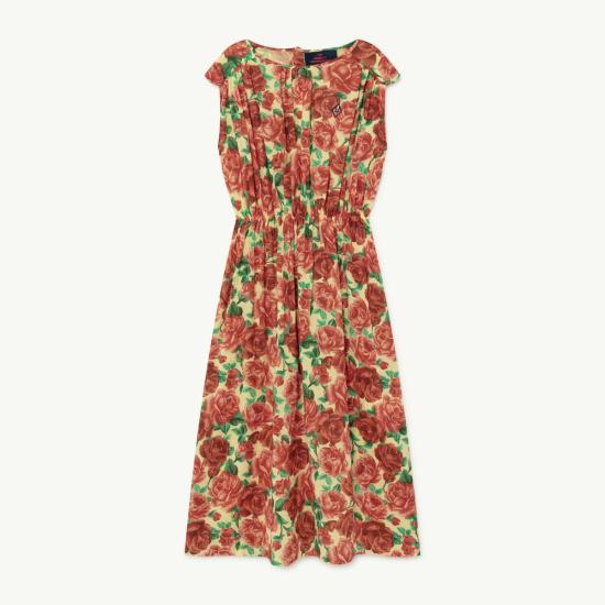  [키즈] 더 애니멀스 옵저버토리 원피스 어린이 동물 관측소 담비 드레스 장미 프린트 - THE ANIMALS OBSERVATORY