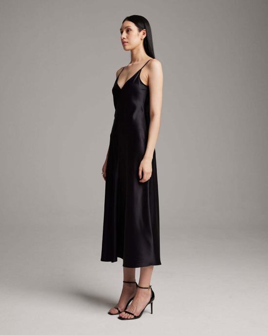  보즈 롱 원피스 브이넥 슬립 드레스 - VOZ