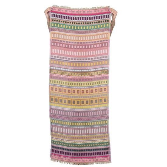  비스마야 머플러/스카프 시티 라인 스트라이프 자수 스카프 모스 그린