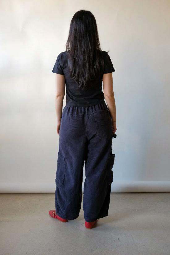  밀스 크롭 팬츠 식사 셰프 팬츠 검은깨 - MEALS