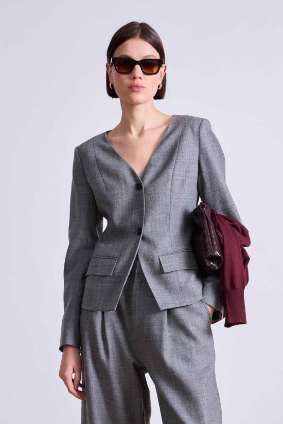  어피스 어파트 수트 자켓 Apiece Apart Asma 블레이저 탑 헤더 그레이