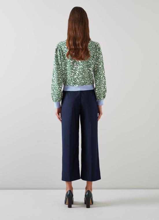  LK Bennett 크롭 팬츠 LK 베넷 키튼 바지 네이비 - OTHER BRANDS