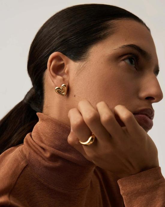  Missoma 이어링 미소마 퍼피 하트 스터드 귀걸이 - OTHER BRANDS