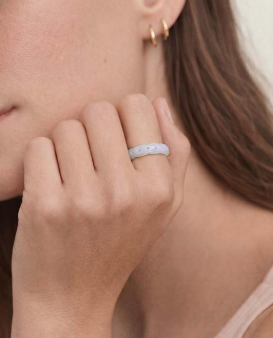  세레 반지 세리 위브 제이드 링 오프 화이트 - SEREE