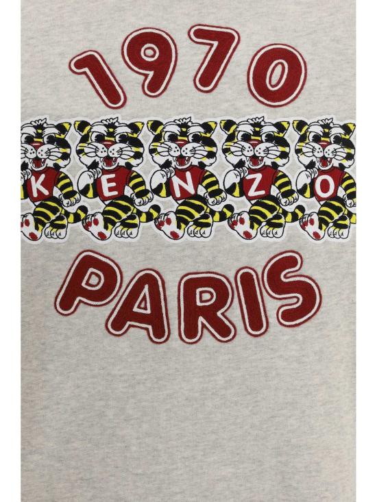  겐조 긴팔 티셔츠 와일드 타이거 코튼 스웨트셔츠 - KENZO