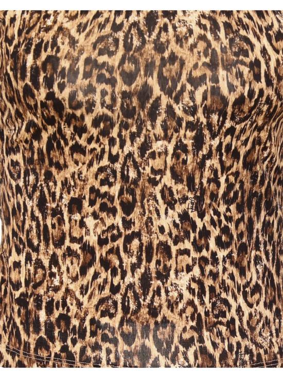  로베르토 카발리 긴팔 티셔츠 저스트 카발리 긴팔 베이지 탑 - ROBERTO CAVALLI