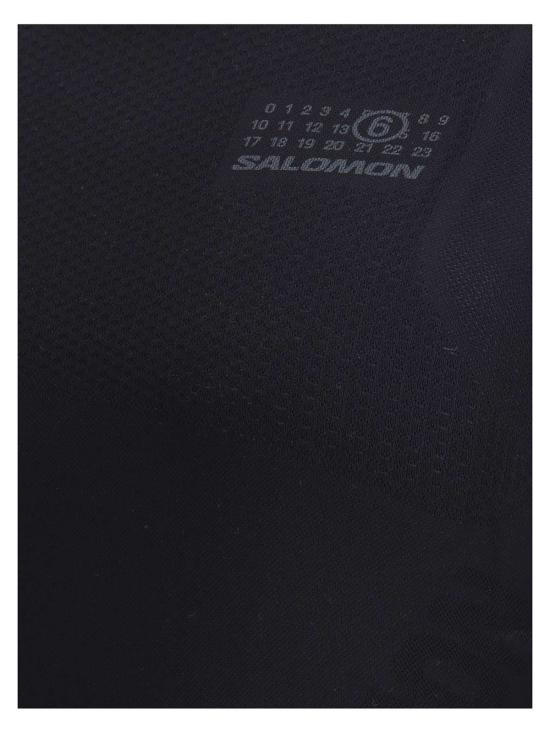  MM6 메종마르지엘라 긴팔 티셔츠 Mm6 메종 마르지엘라 Mm6 X 살로몬 롱 슬리브 써멀 저지 딥 블랙 - MM6 MAISON MARGIELA