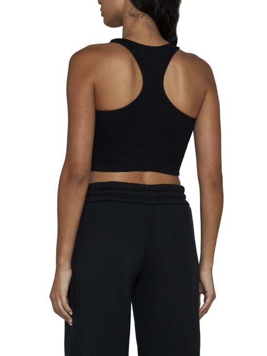  오프화이트 블라우스 블랙 코튼 탑 탱크탑 - OFF WHITE