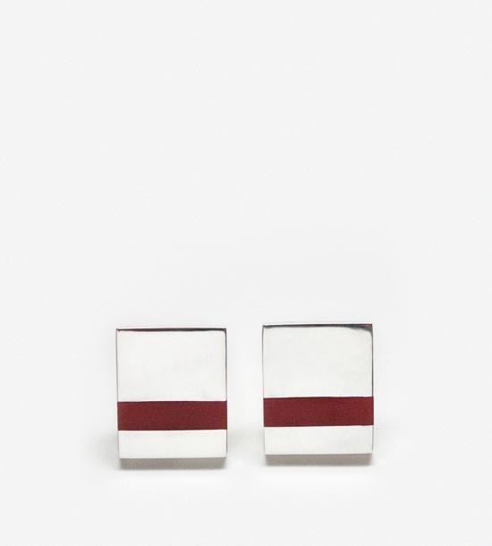  루스 오르티스 이어링 루즈 오르티즈 카넬리언 상감 귀걸이 (은/빨간색) - LUZ ORTIZ