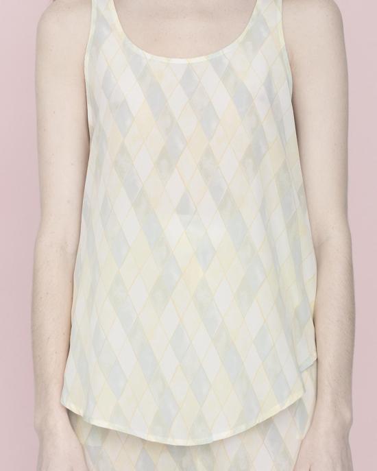  스티네 고야 블라우스 스틴 고야 차임 탑 할리퀸 프린트