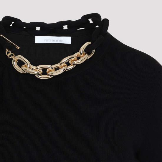  파코라반 숏 원피스 라반느 블랙 니트 반바지 - PACO RABANNE