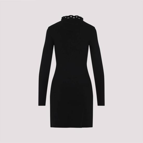  파코라반 숏 원피스 라반느 블랙 니트 반바지 - PACO RABANNE