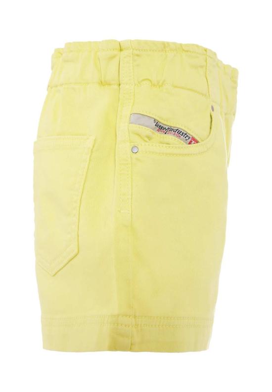  [키즈] 디젤 쇼츠/버뮤다 로고 패치가 있는 노란색 반바지 - DIESEL