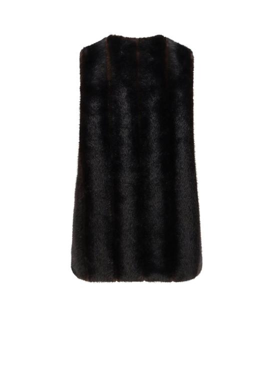  MM6 메종마르지엘라 숏 원피스 Mm6 메종 마르지엘라 페이크 시어링 숏 드레스 브라운 - MM6 MAISON MARGIELA