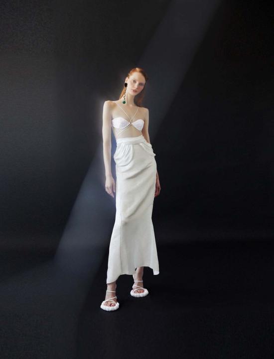  Luisa et La Luna 롱 스커트 Luisa Et La Luna 아우라 스커트 블랑 - OTHER BRANDS