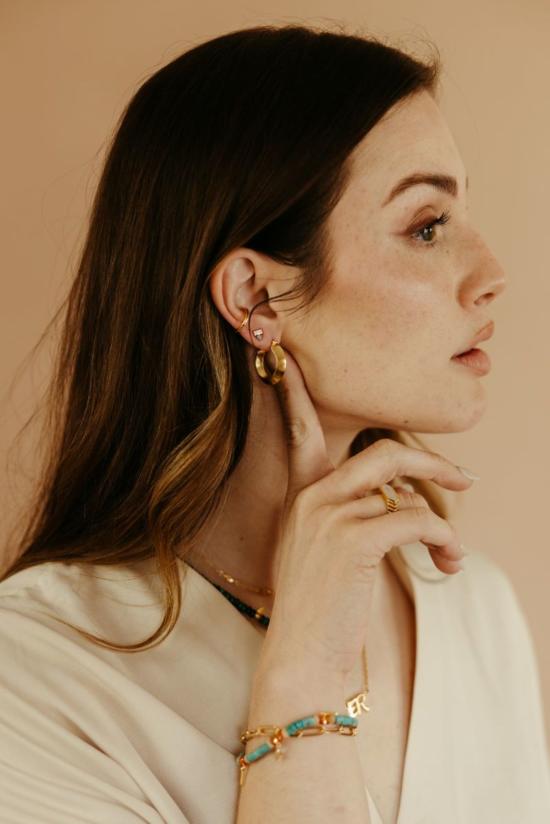  시에라 윈터 주얼리 이어링 마일 하이 후프  골드 베르메일 - SIERRA WINTER JEWELRY