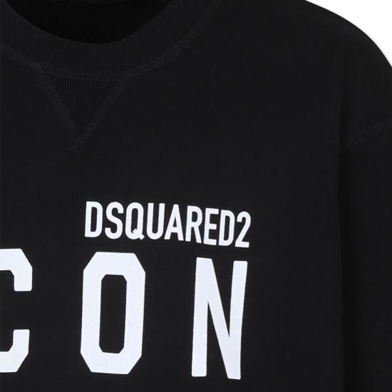  [키즈] 디스퀘어드2 풀오버 키즈 Dsquared2 블랙 스웨트셔츠 - DSQUARED2