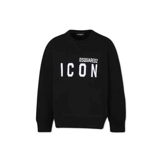  [키즈] 디스퀘어드2 풀오버 키즈 Dsquared2 블랙 스웨트셔츠