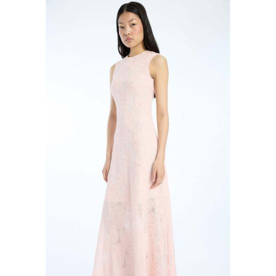  로테이트 바이 크리스텐슨 롱 원피스 로테이트 비르거 크리스텐센 메시 맥시 드레스 오키드 아이스 - ROTATE BY BIRGERCHRISTENSEN