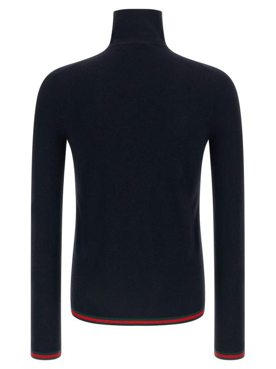  구찌 스웨터 웹 리본 메시  블루 - GUCCI