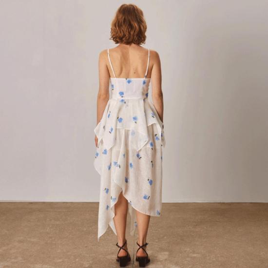  나야 레아 롱 스커트 다이애나 스커트 블루 플로럴 - NAYA REA