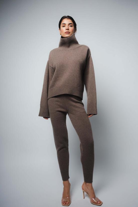  Santicler 터틀넥 산티클레르 시오 드롭 숄더 캐시미어 풀오버 체스트넛 - OTHER BRANDS