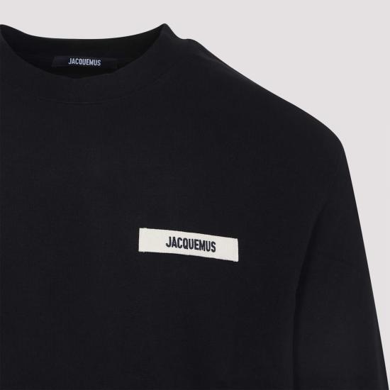  자크뮈스 긴팔 티셔츠 르 그로그랭 티셔츠 블랙 - JACQUEMUS