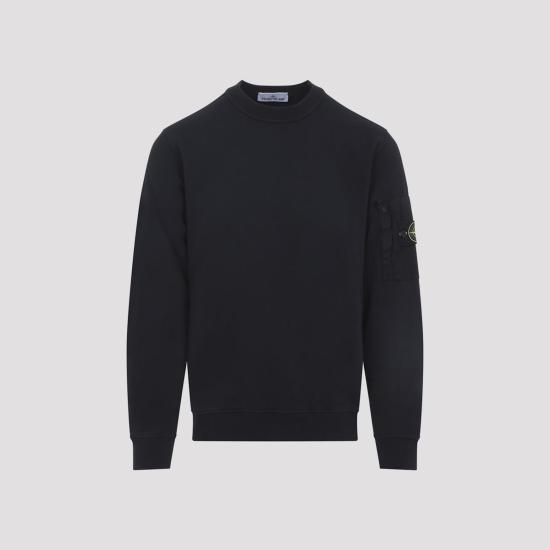  스톤 아일랜드 긴팔 티셔츠 스웨트셔츠 네이비 블루