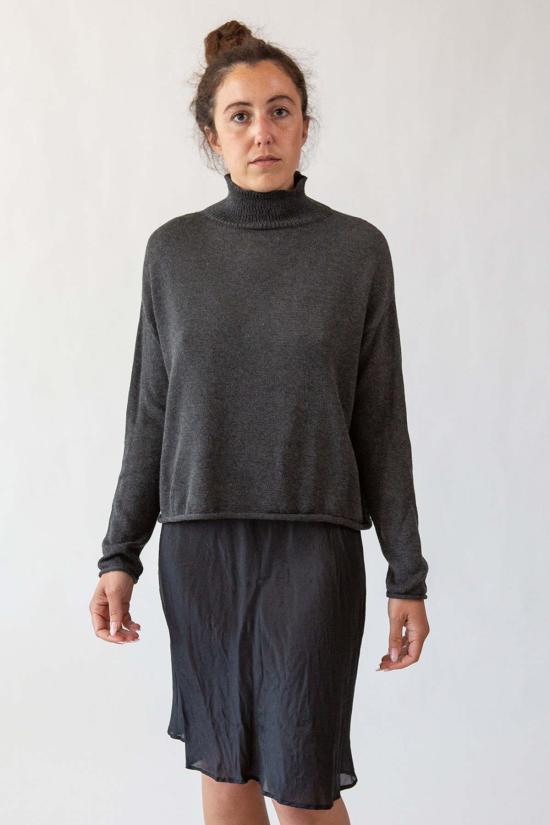  Erica Tanov 터틀넥 에리카 타노프 마틸다 피마 코튼  차콜 - OTHER BRANDS