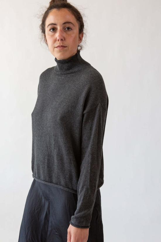  Erica Tanov 터틀넥 에리카 타노프 마틸다 피마 코튼  차콜 - OTHER BRANDS