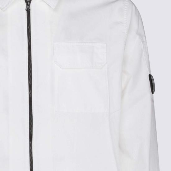  씨피 컴퍼니 자켓 C.P. 회사 면 셔츠 거즈 화이트 - C.P. COMPANY