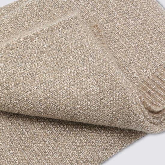  파비아나 필리피 머플러/스카프 Fabiana Filippi 접이식 니트 스카프 베이지 - FABIANA FILIPPI