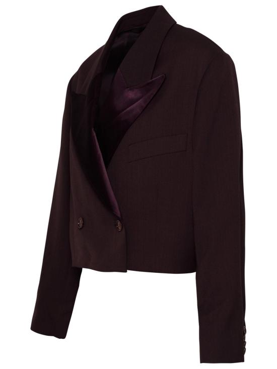  아크네 스튜디오 수트 자켓 울 블렌드 블레이저 버건디 - ACNE STUDIOS