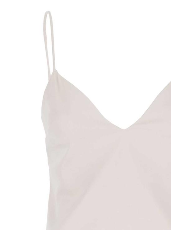  트윈셋 롱 원피스 스타일의 긴 민소매 드레스 (V넥, 뒷면 싱글 트임) - TWINSET