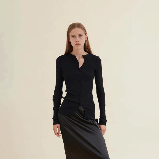  오페라 스포츠 가디건 클레어 심리스 카디건 블랙