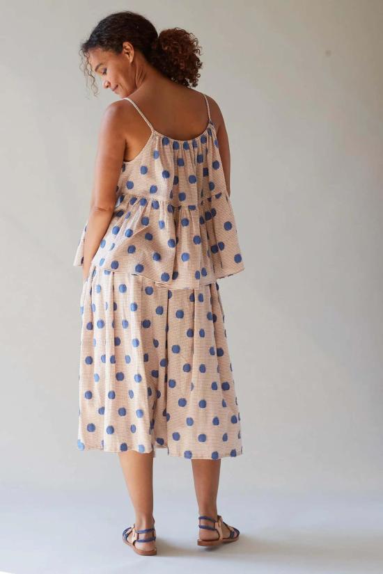  카론 칼라한 민소매 티셔츠 캐론 캘러핸 아스터 탑 코스트 클립 도트 - CARON CALLAHAN