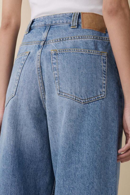  제네리카 데님 팬츠 제너리카 알파마 하이라이즈 와이드 레그 진 - JEANERICA