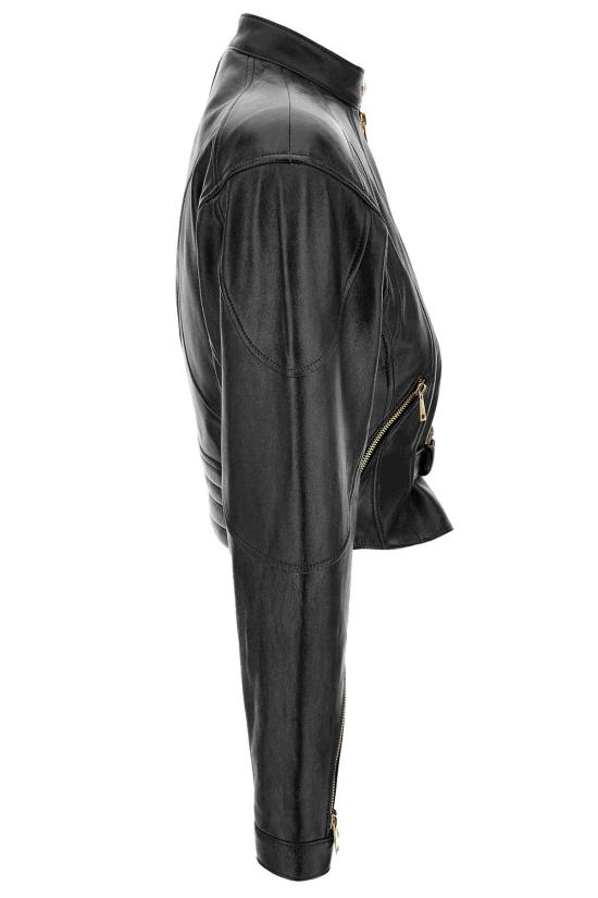  베르사체 자켓 진 쿠튀르 가죽 재킷 블랙 - VERSACE