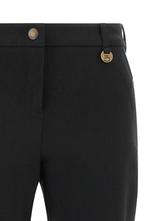  버버리 스트레이트 팬츠 앤 팬츠 블랙 - BURBERRY