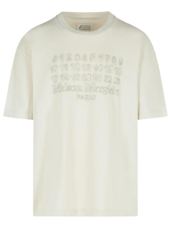  마르지엘라 반팔 티셔츠 Maison Margiela 티셔츠 Ecru