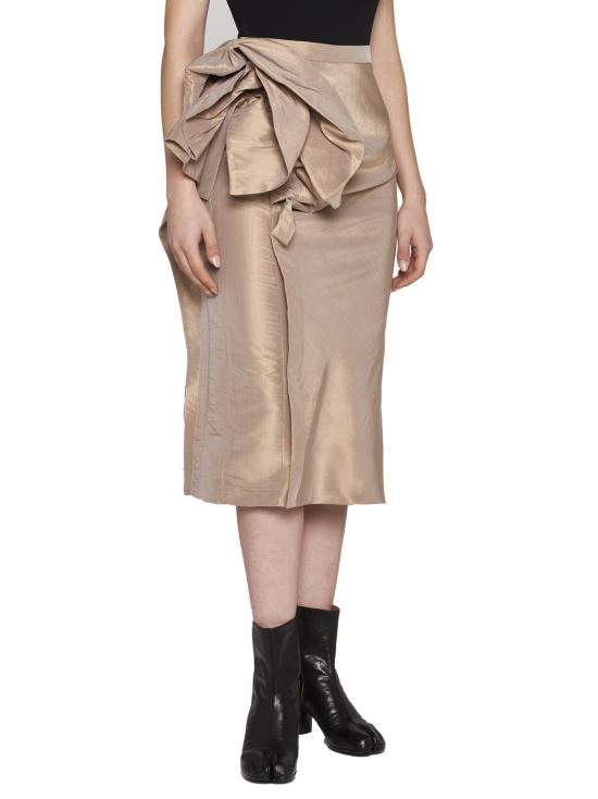  마르지엘라 미디 스커트 메종   누드 & 뉴트럴 - MAISON MARGIELA