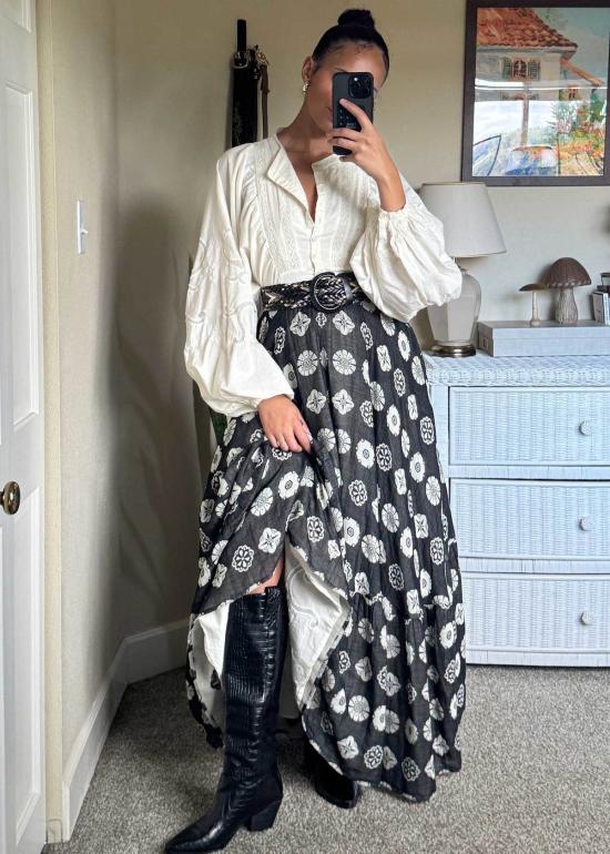  Ace & Jig 롱 스커트 에이스 앤 지그 프라이데이 스커트 바블 - OTHER BRANDS