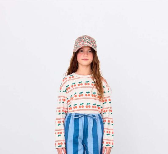  [키즈] 타이니코튼 티셔츠 키즈 체리 패턴 골지 티셔츠 - TINYCOTTONS