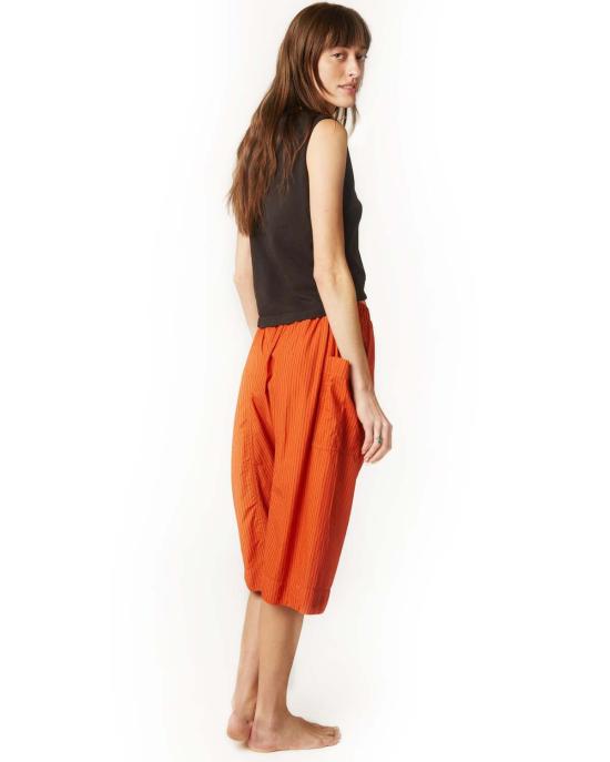  론 크롭 팬츠 Lwn Ory 팬츠 플레임 섀도우 스트라이프 - LWN